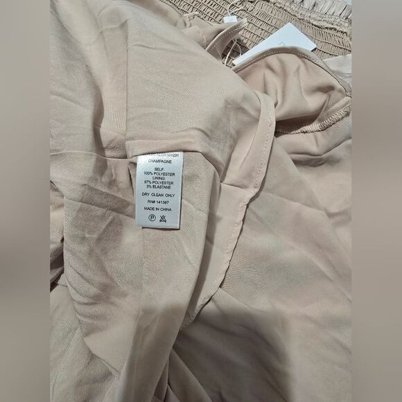 ASTR The Label Cut-out Satin Mini Dress Size XS In Champagne - Picture 5 of 13